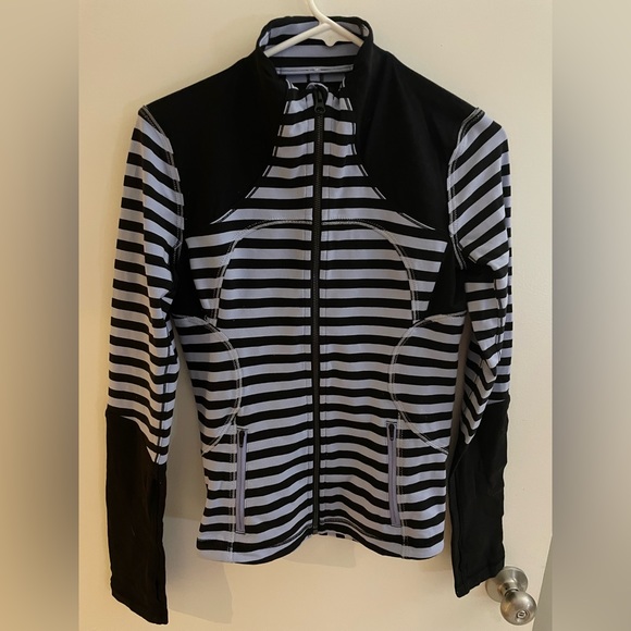 lululemon athletica Tops - Lululemon Blue & Navy striped zip up jacket
